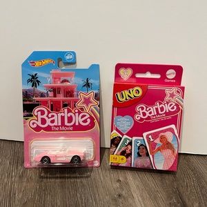 BARBIE Uno Game & Hot Wheels Car- NIB